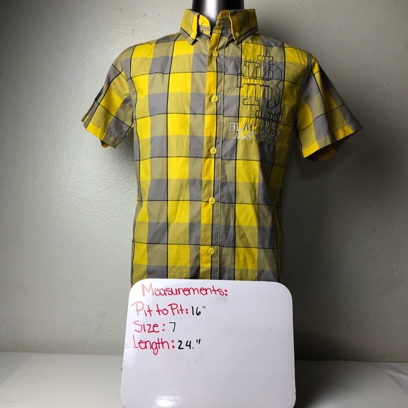 Blac Label Yellow Striped Button Up - Picture 2 of 6